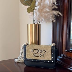 Victoria’s Secret Studded Black & Gold Evening Purse